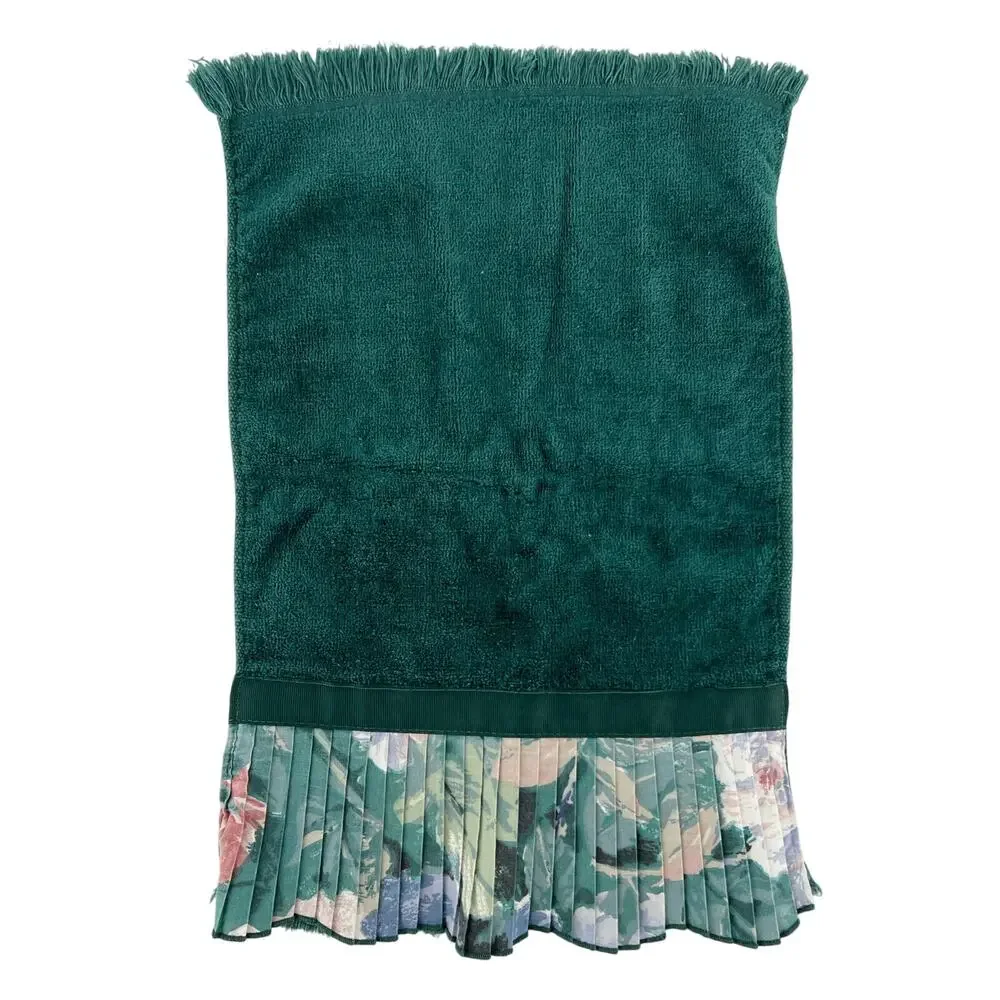 70s dark green Avanti hand towel 1970s vintage